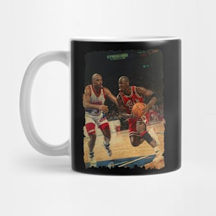 Charles Barkley vs Michael Jordan Vintage Mug